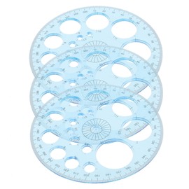 Operitacx Circular Protractor Measuring Ruler Set for Students 360 Degree Protractor Pointer Arm Boys and Girls' Math Tool