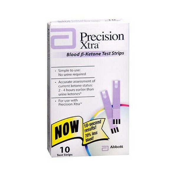 Precision Xtra Blood B-Ketone Test Strips 10 each