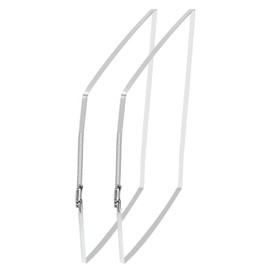 uxcell Rectangular Hose Clamps, 31" x 8" 304 Stainless Steel Square Duct Pipe Clamp for Ducting, Securing Hose, Cable and Bridge Project Application, Pack of 2