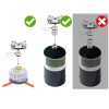 WADEO Camping Stove with 1LB Propane Tank Adapter, Fuel Can