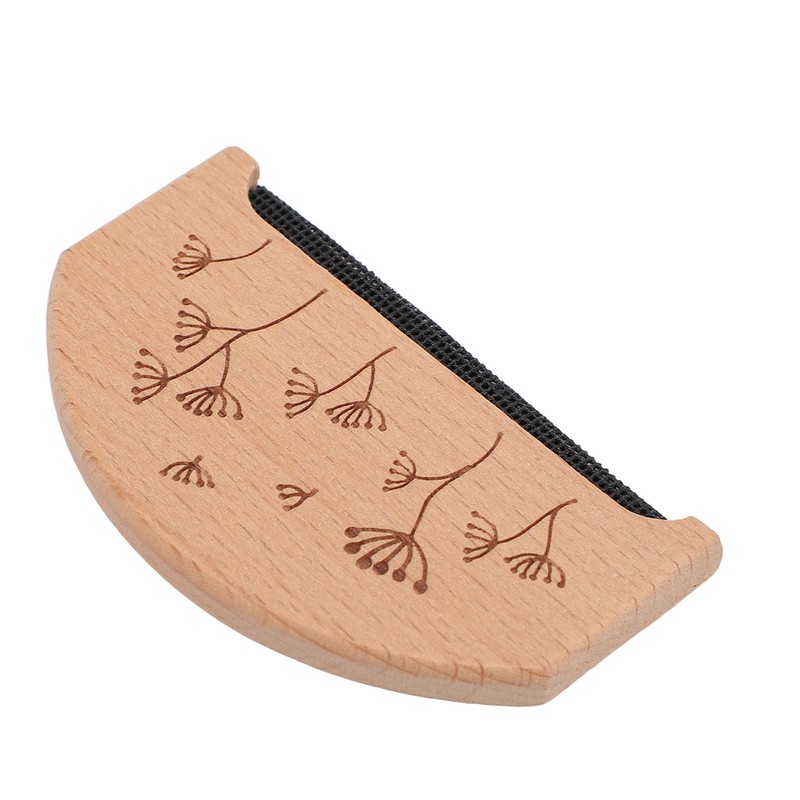 2PCS Set Sweater Cleaning Shaver Set Oval Beech Wood Bristle