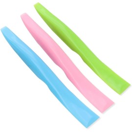 Kitchen Cleaning Spatula, Set of 6, For Limescale Removal, 6.9 x 0.9 inches (17.5 x 2.4 cm), For Bathroom, Ventilation, Crevice Cleaning, (Pink/Green/Blue)