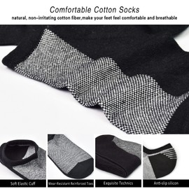 GRPSKCOS No Show Socks Men, 8 Pairs Low Cut Ankle Men Short Casual Cotton Socks(Black- 8 Pairs, 6-10)