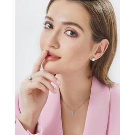 MomentWish Initial Necklaces for Women, Birthday Gifts for Wife, Moissanite Heart Necklace for Girls 925 Sterling Silver Necklace, Christmas Anniversary Valentine's Day Gifts for Her, Letter K