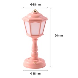 Bullishman Mini Desk lamp Vintage, LED Desk Lamp Dimmable Table Lamp Reading Lamp with USB Charging Port, Sensitive Control, Eye-Caring Office Lamp,Very Beautiful Decorative Desk lamp (Pink)
