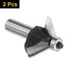 sourcing map 2pcs 45 Degree Chamfer Router Bit 1/2 Inch