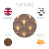 1 x Vintage Art Deco Pattern Coaster - Round Coasters