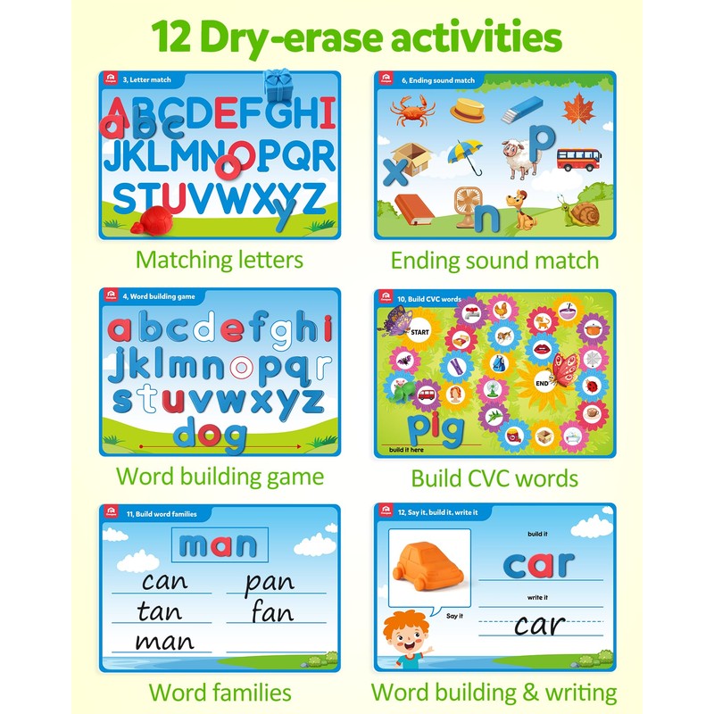 Coogam Preschool Alphabet Learning Activities, Magnetic EVA Letters Matching &