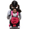 THE QUEEN'S TREASURES Pink, White and Black Doll Carrier Backpack