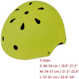 Kids Bike Helmet, Adjustable and Multi-Sport, from Toddler to Youth, 3 Sizes (Green)