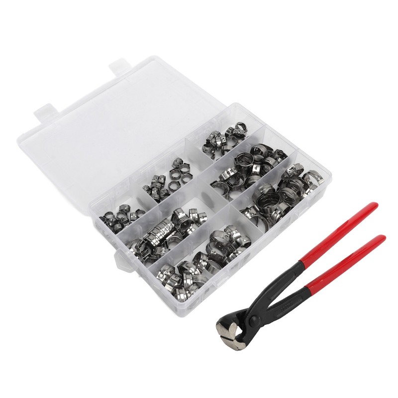 130Pcs Stainless Steel Hose Clamps 6 to 21mm Hose Clip