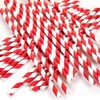 Paper Straws 30Pcs/50Pcs Pack Red and White Stripe Biodegradable Drinking,
