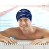 EUYKQNOI 2 Pcs Cuffia da Nuoto Unisex Nero Elastiche per