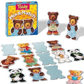 Ravensburger Teddy Mix & Match - Interactive Children's Game | Quick Play | Ideal for Age 2 and Up | Classic Family Fun | Quality Craftsmanship