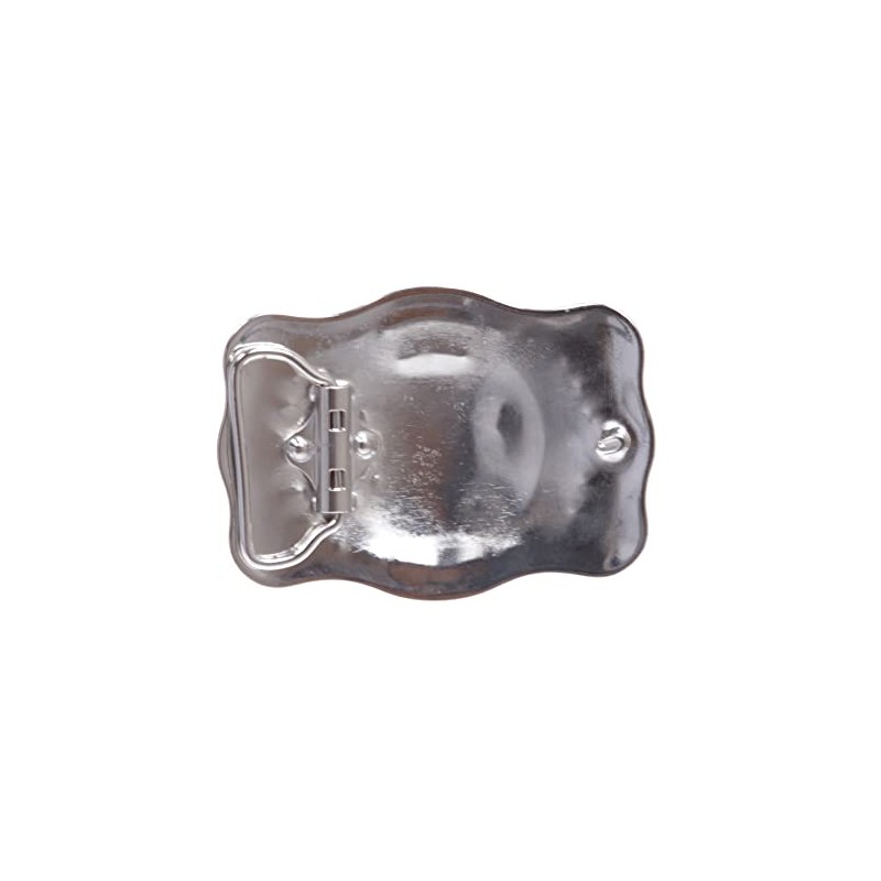 beltiscool Rectangular Skull with flame Cross Buckle, One Size