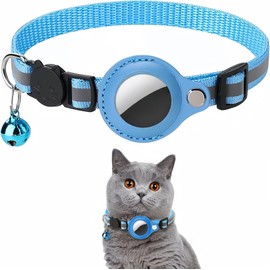 Suggee Airtag GPS Pet Tracker Collar with AirTag, Neckband for Cats and Small Dogs, Safety GPS Pet, Smartphone Compatible, Adjustable, Durable, Reflective Design, Lightweight, Shockproof, Waterproof