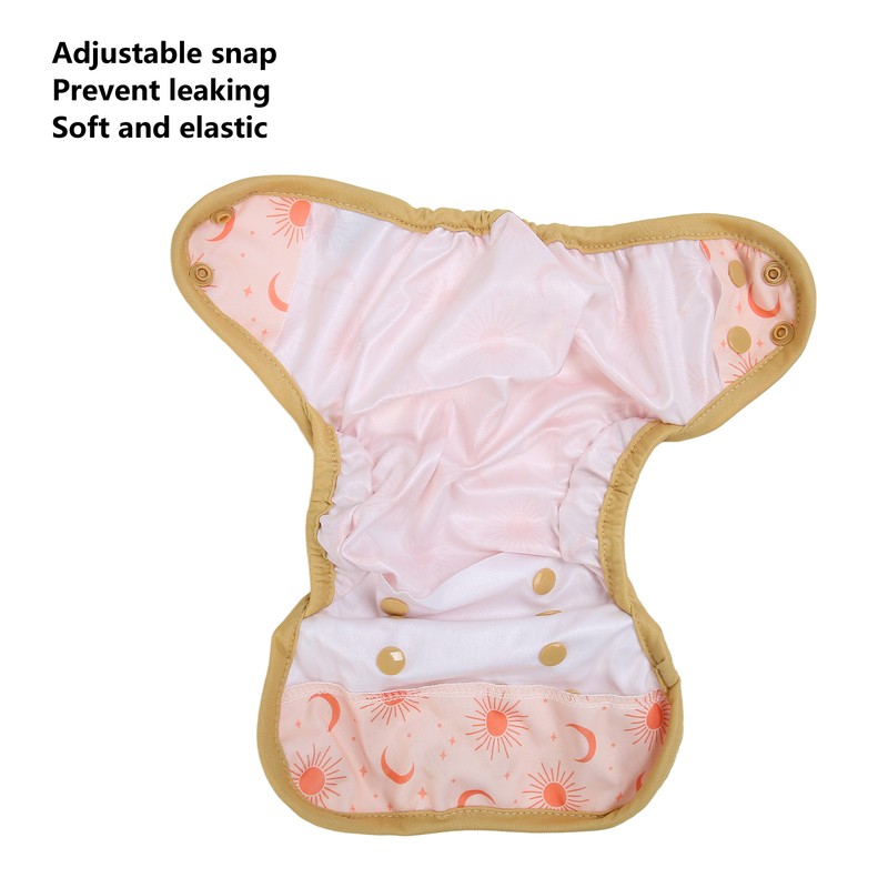 6pcs Baby Cloth Diaper Newborn Cute Pattern Waterproof Adjustable Breathable