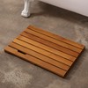 Heemab Solid Teak Bathroom Shower Mat, Anti-Slip Design, Comfortable and