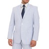 Emigre 42L Men's 100% Cotton Blue Striped Seersucker Suit