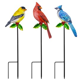 YNGFIL 3 Pack Birds Metal Decorative Garden Stakes - 20 Inch Shaker Patio Decor Art and Rust Resistant Metal Garden Decor for Indoor and Outdoor Decor - Perfect for Patio and Lawn Ornaments