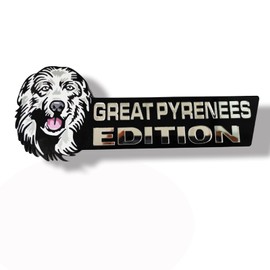 Car Emblem: Dog Car Badge Laser Cutting Emblem Cool Decals Trucks German Shepherd Badge Corgi Edition Doodle Golden Retriever Vehicles Dachshund Addition Rottweiler (Great Pyrenees)