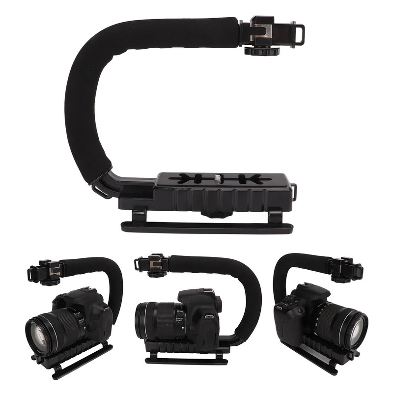 PULUZ U C Shape Video Action Stabilizing Handle Grip ABS