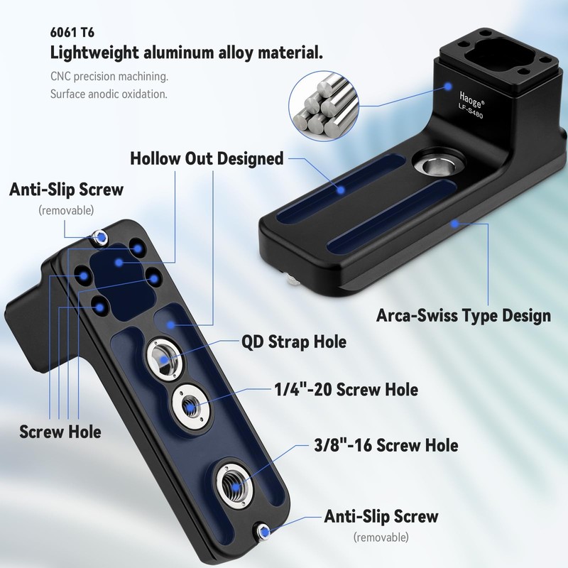 Haoge LF-S480 Lens Collar Replacement Foot for Sony FE 400-800mm