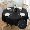 SPRICA Round Jacquard Tablecloth Water Resistance Solid Colour Heavy Weight