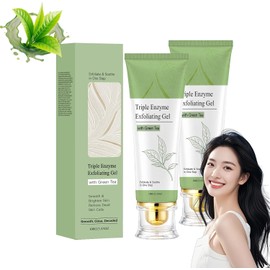 Triple Enzima Té Verde Aqua Peeling Gel, Exfoliante Facial Suave, FaceScrub (2P)