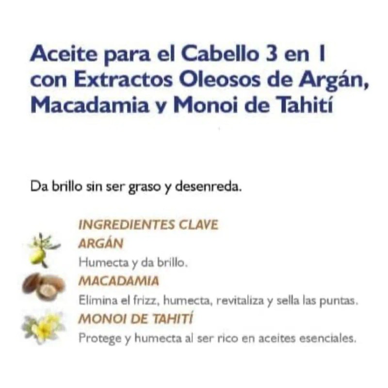 Aceite Para El Cabello 3 En 1 De 195ml Oleo