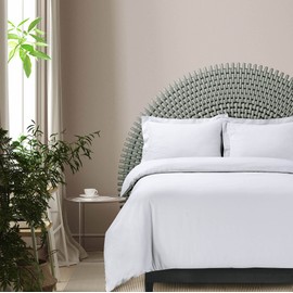 Azores Home Cotton Flannel Queen Duvet Cover Set, Oversized, Wrinkle Resistant, Soft Touch, Includes One Duvet Cover and Two Sham Pillowcases, 170GSM, White