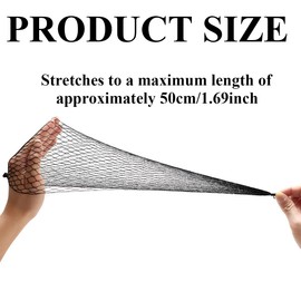 5Pcs Black Slumber Hair Net Thicker Sleep Hair Net with Elasticated Edges for Holding Hair in Place