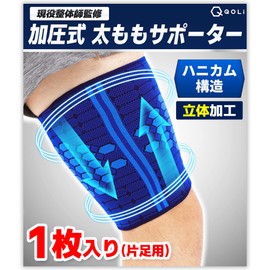 【Supervised by a Practicing Bodyworker】 Thigh Compression for Running, Soccer, Sports, Daily Life with 3D Structure, Heat Retention, Men's and Women's, Muscle Training, Unisex, Breathable, for Thighs