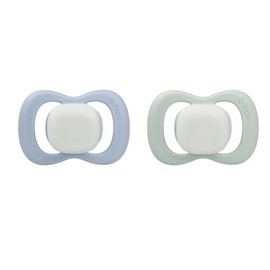 B.Box Glow Pacifier Twin Pack Natural Latex Teat 0-6 Months - Assorted