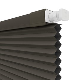 Changshade Custom No Drill No Tools Cordless Cellular Shades Blackout, 1.5” Honeycombs Blinds for Window, Room Darkening Cellular Shades, Thermal Insulated Blinds for Indoor Windows, Taupe