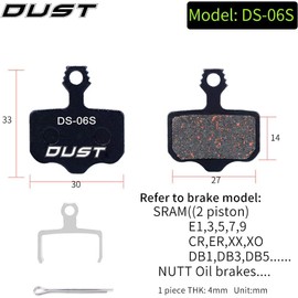 GlasFlength Brake Pads Bicycle for Shimano 4 Pairs, Disc Brake Pads for B01S B05S High Performance Bike Pads Semi Metal