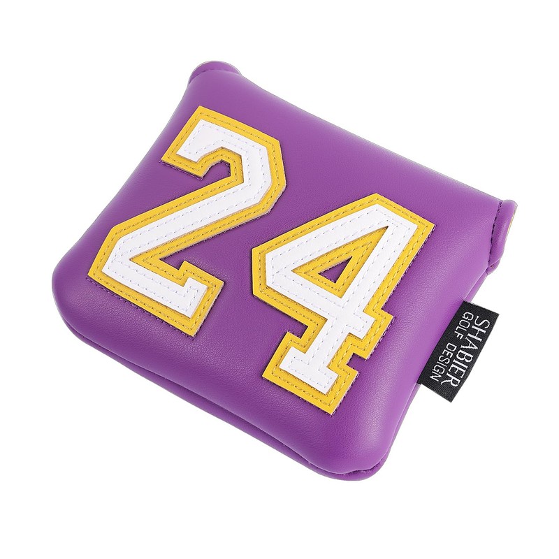 SHABIER Purple Golf Large Mallet Headcover with NO.24 Design for
