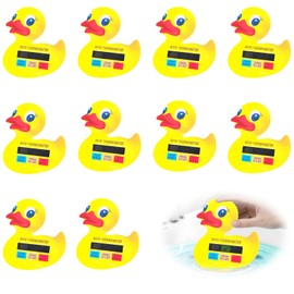 10pcs Cute Baby Bath Thermometers with Lcd Display Water Temperature Monitor, Fun Duck Shaped Temperature Card, Safe and Engaging Bath Toy for Babies and Young Children for Home and Travel