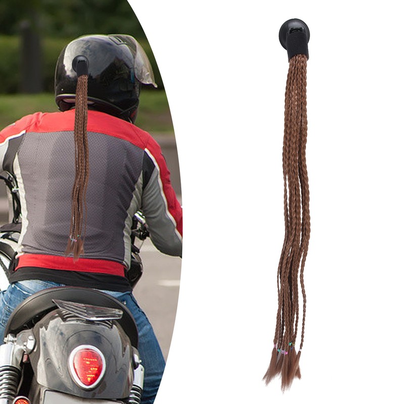 Colorful Stylish Motorcycle Helmet Ponytail Helmet Dreadlocks Braids with Suction
