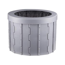 Portable Foldable Toilet and Trash Bin, Gray – Compact Camping Toilet with 330 lbs Capacity, Ideal for Outdoor Activities, Travel, Emergency Use, and Elderly Care - only 2.2 lbs