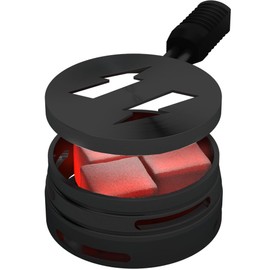 M. ROSENFELD Smokebox Shisha Head - Heat Management Shisha Strainer Attachment with Double Ring Base, Wind Protection, Saves Shisha Charcoal for All Standard Heads, Suitable for Shisha Phunnel Heads,