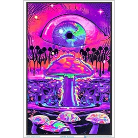 Mushroom Ripple Laminated Blacklight Poster - 23.5" x 35.5"