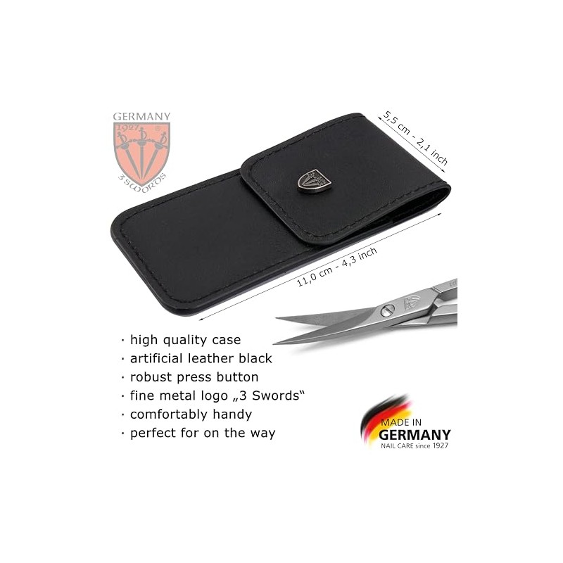 3 SWORDS GERMANY - cuticle scissor, nickel plated mat, Quality: