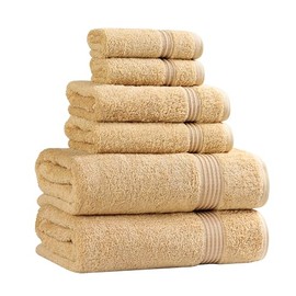 Superior Collection, 100% Premium Long-Staple Combed Cotton, 6-Piece Towel Set, Gold