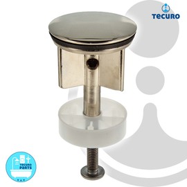 Tecuro Eccentric Plug Diameter 40 mm Drain Plug Insert for Drain Brass with Hair Catcher