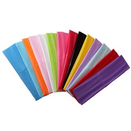 Zapire 14pcs Mixed Colors Yoga Sports Headbands for Women - Soft Elastic Stretch Girls Athletic Headbands
