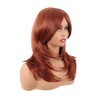 MapofBeauty 20 Inch Long Layered Straight Shoulder Length Wig,Ginger Orange