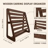 Wooden Earring Display Stand, Large Capacity Multi-Tier Jewelry Organizer Rack