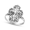 Victorian Swirl Cross Hidden Heart Sterling Silver Ring (9)