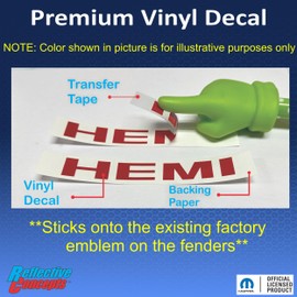 Reflective Concepts - HEMI Emblem Overlay Decal Stickers (Pair) - 2006-2010 Charger - (Color: Pink)